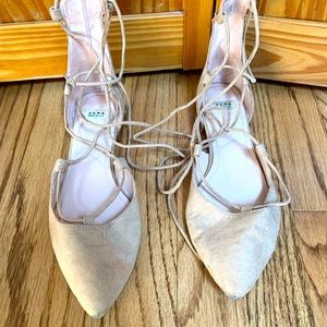 Zara tie up flats